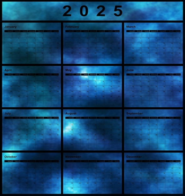 Executive wall calendar design